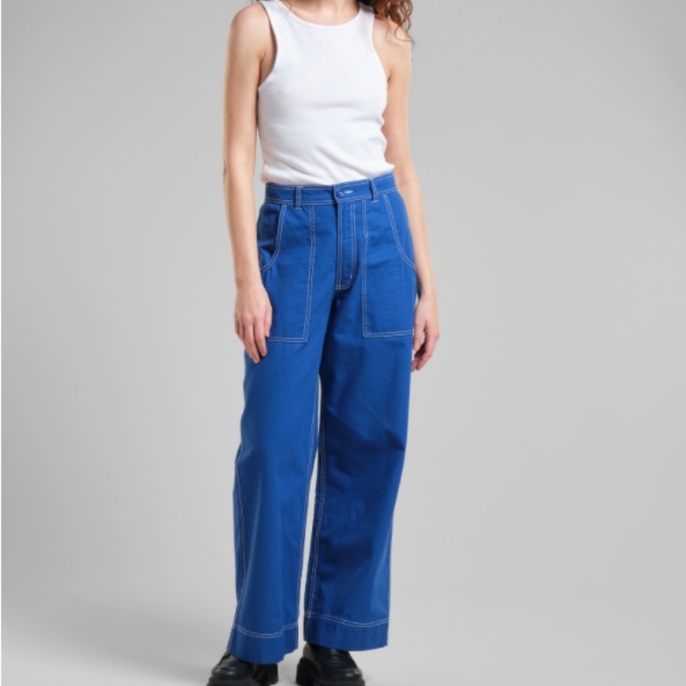 Kowtow sailor inspired high rise style pant, size S